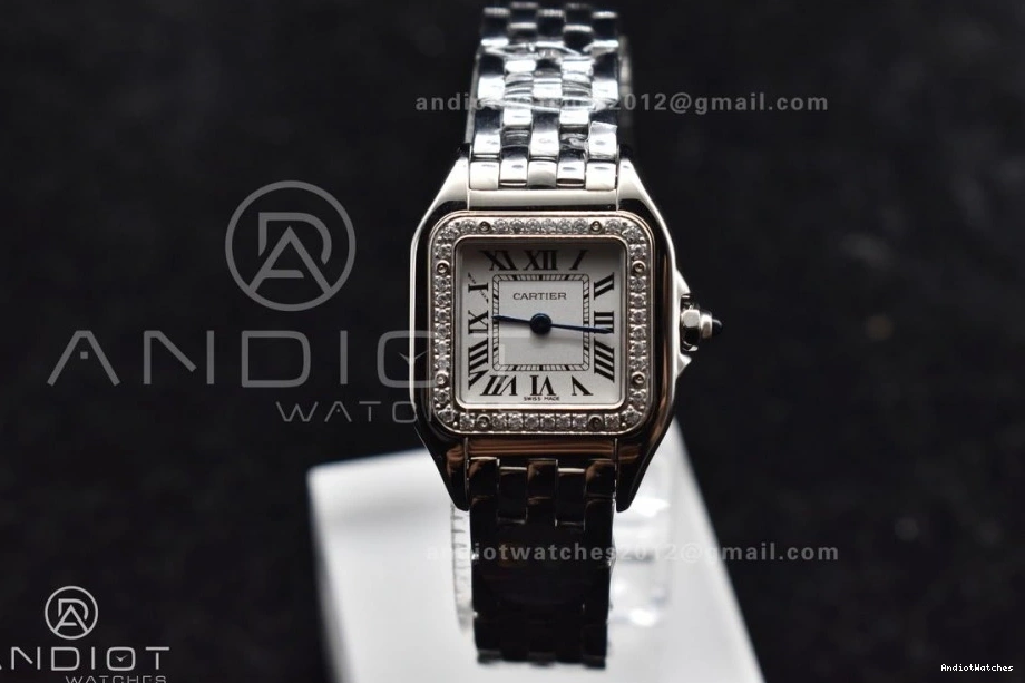 Edition Panthère BVF Best Dial on 1006 22mm 1:1 Quartz Ronda SS SS White Bracelet Snug Diamonds Bezel 0330